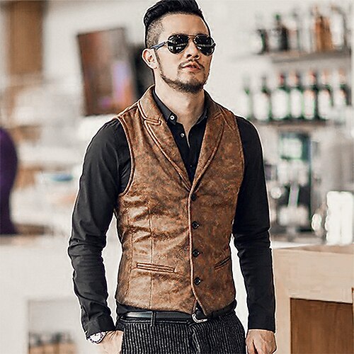 Herre Vest Gilet Åndbart Bryllup Arbejde Gade Dobbeltradet Aftæpning Forretning Elegant Smart Casual Jakke Overtøj Helfarve Lomme Sort Brun
Herre Vest Gilet Åndbart Bryllup Arbejde Gade Dobbeltradet Aftæpning Forretning Elegant Smart Casual Jakke Overtøj Helfarve Lomme Sort Brun