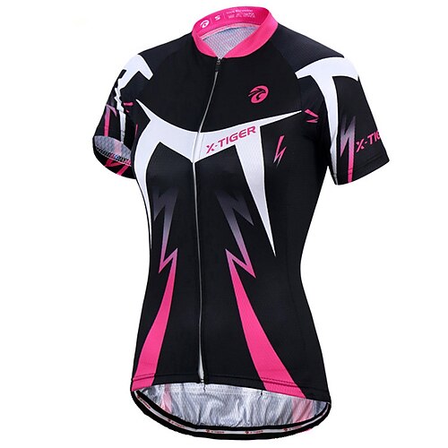 Women's Cycling Jersey Short Sleeve Bike Top with 3 Rear Pockets Mountain Bike MTB Road Bike Cycling Breathable Quick Dry Soft Reflective Strips White Black Purple Lightning Polyester Spandex Sports
Women's Cycling Jersey Short Sleeve Bike Top with 3 Rear Pockets Mountain Bike MTB Road Bike Cycling Breathable Quick Dry Soft Reflective Strips White Black Purple Lightning Polyester Spandex Sports