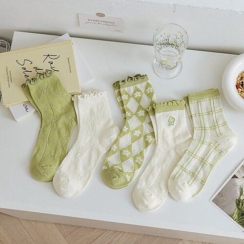 Fashion Comfort Women's Socks Cartoon Plaid Checkered Socks Casual Socks Medium Casual Green 1 Pair / Cute
Fashion Comfort Women's Socks Cartoon Plaid Checkered Socks Casual Socks Medium Casual Green 1 Pair / Cute