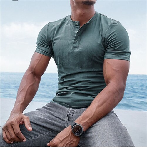 Hombre Camiseta Color sólido Cuello Mao Verde Trébol Casual Diario Manga Corta Abotonar Ropa Algodón Deportes Moda Ligeras Grande y alto / Verano
Hombre Camiseta Color sólido Cuello Mao Verde Trébol Casual Diario Manga Corta Abotonar Ropa Algodón Deportes Moda Ligeras Grande y alto / Verano