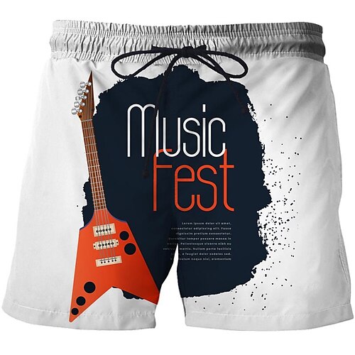 Men's Casual Fashion Shorts Beach Shorts 3D Print Elastic Drawstring Design Knee Length Pants Daily Holiday Micro-elastic Graphic Guitar Comfort Soft Mid Waist White Gray Orange Yellow Beige M L XL
Men's Casual Fashion Shorts Beach Shorts 3D Print Elastic Drawstring Design Knee Length Pants Daily Holiday Micro-elastic Graphic Guitar Comfort Soft Mid Waist White Gray Orange Yellow Beige M L XL