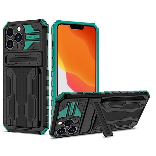 Phone Case For Apple Back Cover iPhone 13 Pro Max 12 11 X XR XS Max Card Holder Shockproof with Stand Solid Colored TPU PC
Phone Case For Apple Back Cover iPhone 13 Pro Max 12 11 X XR XS Max Card Holder Shockproof with Stand Solid Colored TPU PC