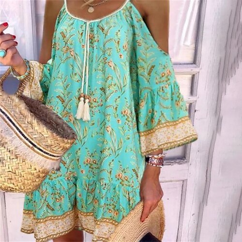 Damen Casual kleid Boho-Kleid Minikleid Grün 3/4 Ärmel Bedruckt mit Schnürung Sommer Frühling Rundhalsausschnitt Boho Lockere Passform 2023 S M L XL XXL 3XL
Damen Casual kleid Boho-Kleid Minikleid Grün 3/4 Ärmel Bedruckt mit Schnürung Sommer Frühling Rundhalsausschnitt Boho Lockere Passform 2023 S M L XL XXL 3XL