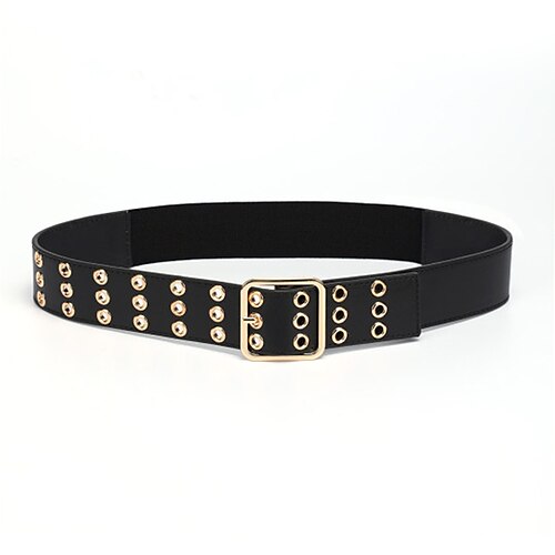 Women's PU Buckle Belt PU Leather Metal Bucke Geometric Eyelet Classic Cowboy Holiday Work Black
Women's PU Buckle Belt PU Leather Metal Bucke Geometric Eyelet Classic Cowboy Holiday Work Black