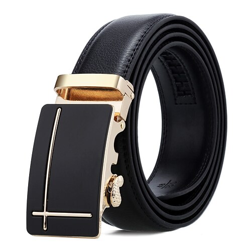 Men's Leather Belt Genuine Leather Automatic Buckle Geometric Business Casual Party Daily Silver Gold
Men's Leather Belt Genuine Leather Automatic Buckle Geometric Business Casual Party Daily Silver Gold
