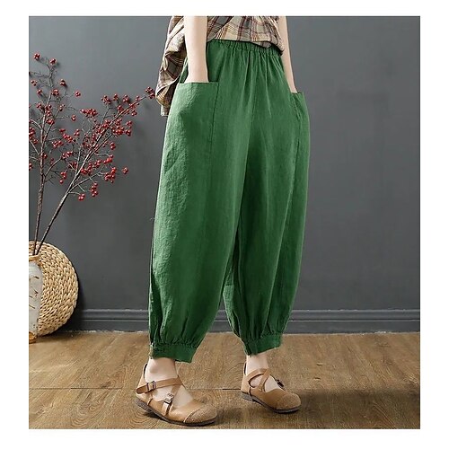 yeokou womens linen casual loose baggy cotton elastic lantern tapered harem trousers pants(yellow-small)
yeokou womens linen casual loose baggy cotton elastic lantern tapered harem trousers pants(yellow-small)