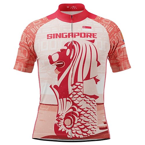 21Grams Men's Cycling Jersey Short Sleeve Bike Top with 3 Rear Pockets Mountain Bike MTB Road Bike Cycling Breathable Quick Dry Moisture Wicking Reflective Strips Red Lion Polyester Spandex Sports
21Grams Men's Cycling Jersey Short Sleeve Bike Top with 3 Rear Pockets Mountain Bike MTB Road Bike Cycling Breathable Quick Dry Moisture Wicking Reflective Strips Red Lion Polyester Spandex Sports