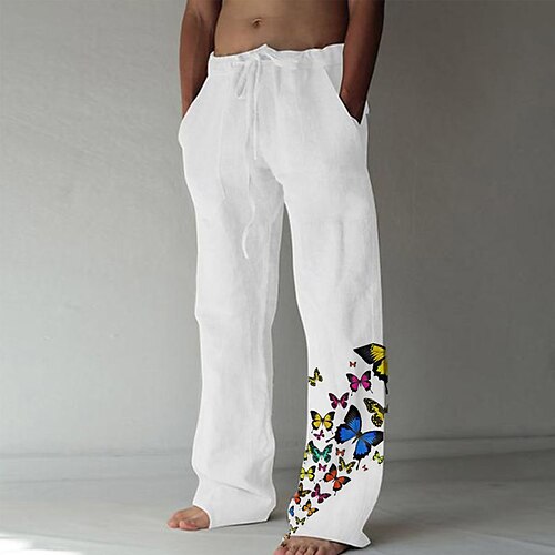 Homme Pantalon Pantalon de plage Conception de cordon élastique Poche avant Jambe droite Papillon Imprimés Photos Confort Doux Casual du quotidien Pour les vacances Mélange de Coton Mode Vêtement de
Homme Pantalon Pantalon de plage Conception de cordon élastique Poche avant Jambe droite Papillon Imprimés Photos Confort Doux Casual du quotidien Pour les vacances Mélange de Coton Mode Vêtement de
