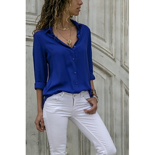 Women's Blouse Shirt Green Blue Yellow Plain Solid Colored Long Sleeve Daily Basic V Neck Loose Fit S
Women's Blouse Shirt Green Blue Yellow Plain Solid Colored Long Sleeve Daily Basic V Neck Loose Fit S