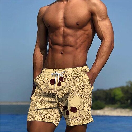 Men's Swim Shorts Swim Trunks Board Shorts Beach Shorts Drawstring Elastic Waist Elastic Drawstring Design Graphic Skull Print Breathable Quick Dry Short Casual Daily Holiday Streetwear Designer Khaki
Men's Swim Shorts Swim Trunks Board Shorts Beach Shorts Drawstring Elastic Waist Elastic Drawstring Design Graphic Skull Print Breathable Quick Dry Short Casual Daily Holiday Streetwear Designer Khaki