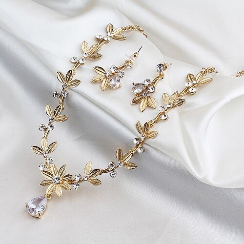 Hoop Earrings 2 sets White Rhinestone Alloy 1 Necklace Earrings Women's Elegant European Korean Classic Flower Shape Jewelry Set For Party Wedding Engagement / Bridal Jewelry Sets / Dangle Earrings
Hoop Earrings 2 sets White Rhinestone Alloy 1 Necklace Earrings Women's Elegant European Korean Classic Flower Shape Jewelry Set For Party Wedding Engagement / Bridal Jewelry Sets / Dangle Earrings