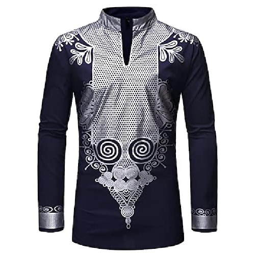 Men's Luxury Metal Shiny Chieftain Floral Print Dress Shirt Stand Collar Long Sleeve Slim Fit Nightclub Party Robe
Men's Luxury Metal Shiny Chieftain Floral Print Dress Shirt Stand Collar Long Sleeve Slim Fit Nightclub Party Robe
