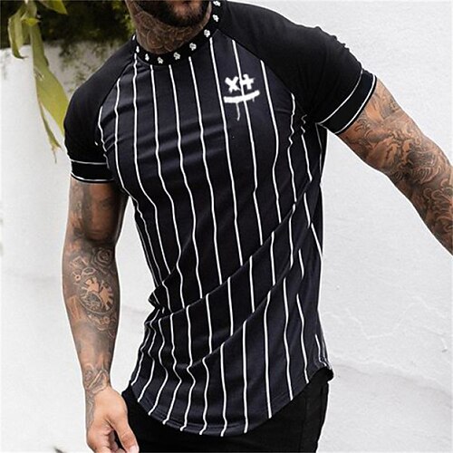 Hombre Camiseta A Rayas Cuello Barco Casual Festivos Manga Corta Ropa Algodón Deportes Moda Ligeras Grande y alto
Hombre Camiseta A Rayas Cuello Barco Casual Festivos Manga Corta Ropa Algodón Deportes Moda Ligeras Grande y alto