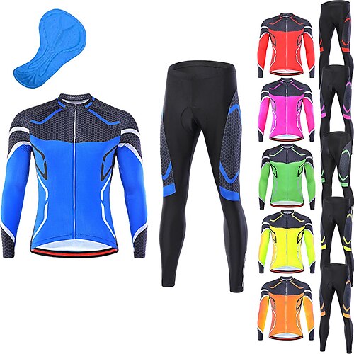 Men's Cycling Jersey with Tights Cycling Jersey Set Long Sleeve Mountain Bike MTB Road Bike Cycling Green Dark Green Fuchsia Graphic Geometic Bike Clothing Suit 3D Pad Breathable Quick Dry Moisture
Men's Cycling Jersey with Tights Cycling Jersey Set Long Sleeve Mountain Bike MTB Road Bike Cycling Green Dark Green Fuchsia Graphic Geometic Bike Clothing Suit 3D Pad Breathable Quick Dry Moisture