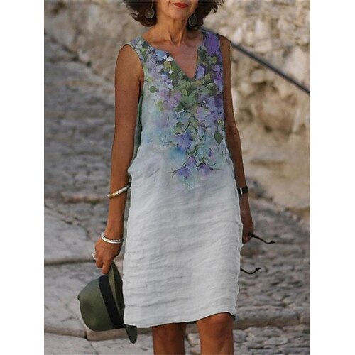 Per donna Vestito a trapezio Vestito longuette Rosa Viola Verde Senza maniche Floreale Stampa Primavera Estate A V Elegante 2023 S M L XL 2XL XXXL 4XL
Per donna Vestito a trapezio Vestito longuette Rosa Viola Verde Senza maniche Floreale Stampa Primavera Estate A V Elegante 2023 S M L XL 2XL XXXL 4XL