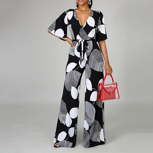 Mujer Mono Estampado Geométrico Escote en Pico Ropa de calle Calle Vacaciones Ajuste regular Media Manga Gris Negro S M L Primavera
Mujer Mono Estampado Geométrico Escote en Pico Ropa de calle Calle Vacaciones Ajuste regular Media Manga Gris Negro S M L Primavera