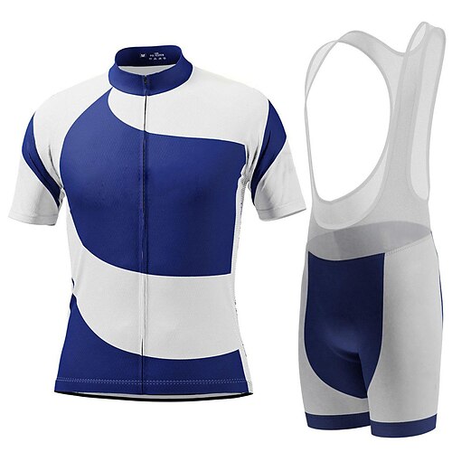 21Grams Men's Cycling Jersey with Bib Shorts Short Sleeve Mountain Bike MTB Road Bike Cycling Blue White Patchwork Bike Clothing Suit 3D Pad Breathable Quick Dry Moisture Wicking Back Pocket
21Grams Men's Cycling Jersey with Bib Shorts Short Sleeve Mountain Bike MTB Road Bike Cycling Blue White Patchwork Bike Clothing Suit 3D Pad Breathable Quick Dry Moisture Wicking Back Pocket