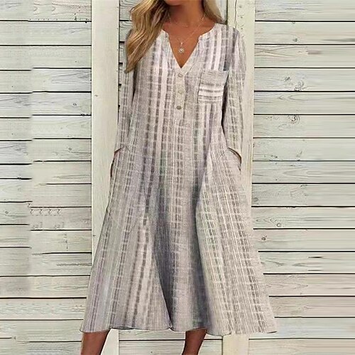 Damen Midikleid Blau Grau Langarm Plaid Taste Winter Herbst V Ausschnitt Modern Lockere Passform 2022 S M L XL XXL 3XL
Damen Midikleid Blau Grau Langarm Plaid Taste Winter Herbst V Ausschnitt Modern Lockere Passform 2022 S M L XL XXL 3XL