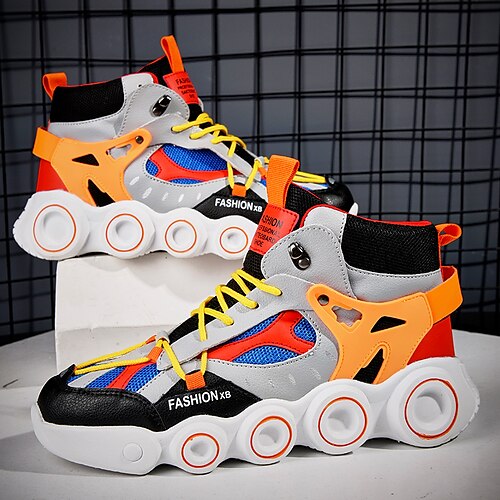 Men's Trainers Athletic Shoes Comfort Shoes Sporty Athletic Walking Shoes PU White / Blue Orange / Black Khaki Spring
Men's Trainers Athletic Shoes Comfort Shoes Sporty Athletic Walking Shoes PU White / Blue Orange / Black Khaki Spring