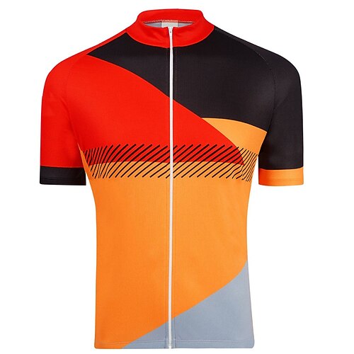 21Grams Men's Cycling Jersey Short Sleeve Bike Top with 3 Rear Pockets Mountain Bike MTB Road Bike Cycling Breathable Quick Dry Moisture Wicking Reflective Strips Orange Polyester Spandex Sports
21Grams Men's Cycling Jersey Short Sleeve Bike Top with 3 Rear Pockets Mountain Bike MTB Road Bike Cycling Breathable Quick Dry Moisture Wicking Reflective Strips Orange Polyester Spandex Sports