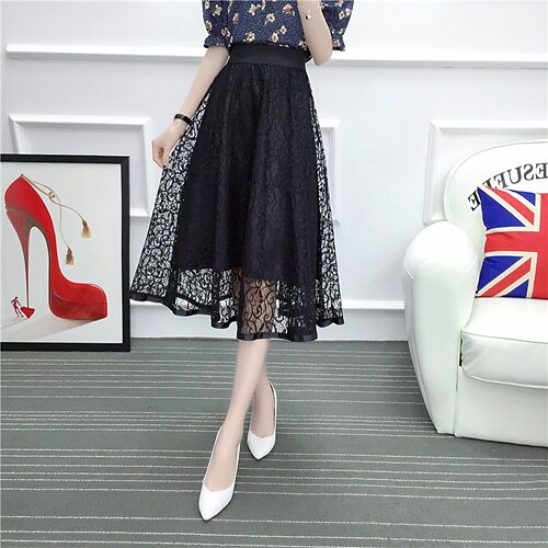 Women's Skirt Swing Midi Cotton Gray White Black Skirts Spring & Fall Lace Lined Fashion Date Casual Daily M L XL
Women's Skirt Swing Midi Cotton Gray White Black Skirts Spring & Fall Lace Lined Fashion Date Casual Daily M L XL