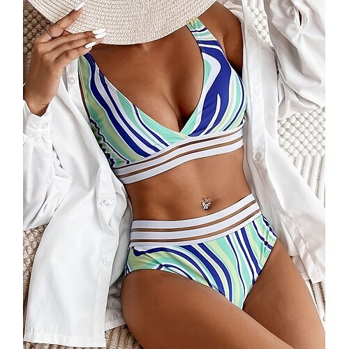 Mulheres Roupa de Banho Biquíni 2 partes Normal roupa de banho 2 Peças Sem costas Estampado Linhas / Ondas Verde Claro Acolchoado Decote em V-wire Fatos de banho novo Férias Sensual / Moderno
Mulheres Roupa de Banho Biquíni 2 partes Normal roupa de banho 2 Peças Sem costas Estampado Linhas / Ondas Verde Claro Acolchoado Decote em V-wire Fatos de banho novo Férias Sensual / Moderno