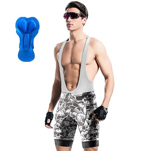 21Grams Herre Cykelshorts (bib) 3D polstrede shorts Cykel Shorts med seler Bjerg Cykling Vej Cykling Sport Dødningehoveder 3D Måtte Cykling Åndbart Hurtigtørrende Sort / Hvid Polyester Spandex Tøj
21Grams Herre Cykelshorts (bib) 3D polstrede shorts Cykel Shorts med seler Bjerg Cykling Vej Cykling Sport Dødningehoveder 3D Måtte Cykling Åndbart Hurtigtørrende Sort / Hvid Polyester Spandex Tøj
