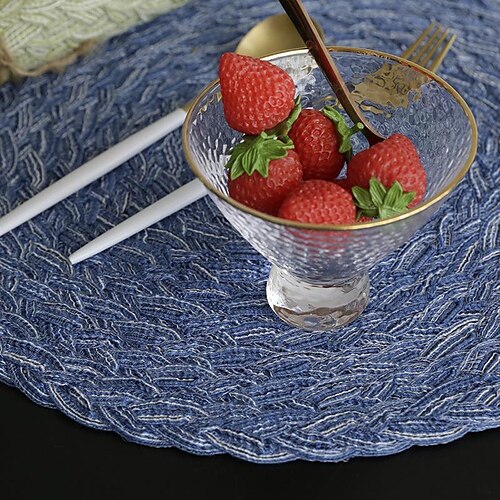 Placemat for Dining Table, Non-Slip Woven Heat-Resistant Anti-Skid Washable Kitchen Table Mats Durable PVC Easy to Clea
Placemat for Dining Table, Non-Slip Woven Heat-Resistant Anti-Skid Washable Kitchen Table Mats Durable PVC Easy to Clea