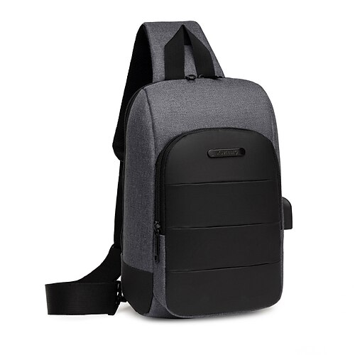 Men's Sling Shoulder Bag Oxford Cloth Nylon Zipper Solid Color Daily Outdoor Black Gray
Men's Sling Shoulder Bag Oxford Cloth Nylon Zipper Solid Color Daily Outdoor Black Gray