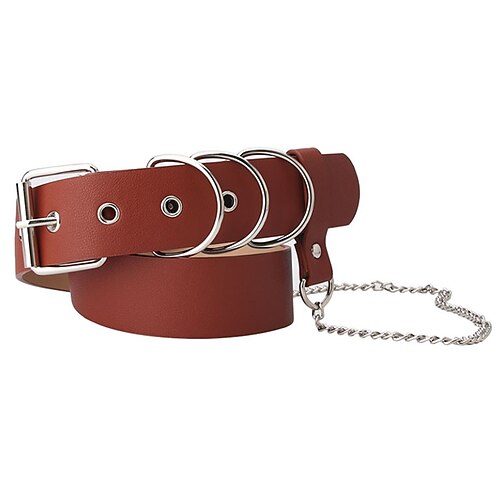 Women's Unisex PU Buckle Belt PU Leather Prong Buckle Eyelet Chain Casual Classic Party Daily Black Brown
Women's Unisex PU Buckle Belt PU Leather Prong Buckle Eyelet Chain Casual Classic Party Daily Black Brown