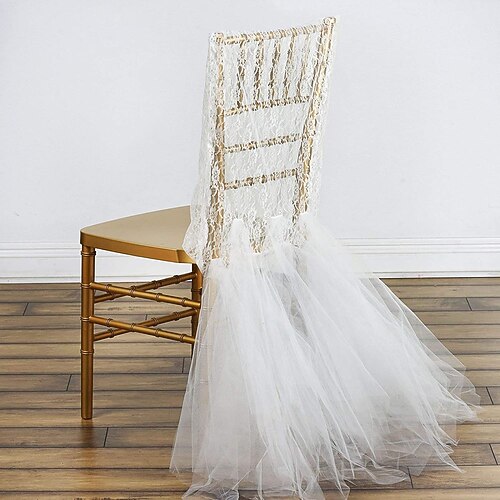 Chair Cover, Tulle Lace Chair Back Covers for Bridal Shower, Wedding, Baby Shower Decoration Long Tulle High Chair Skirt Slipcovers
Chair Cover, Tulle Lace Chair Back Covers for Bridal Shower, Wedding, Baby Shower Decoration Long Tulle High Chair Skirt Slipcovers