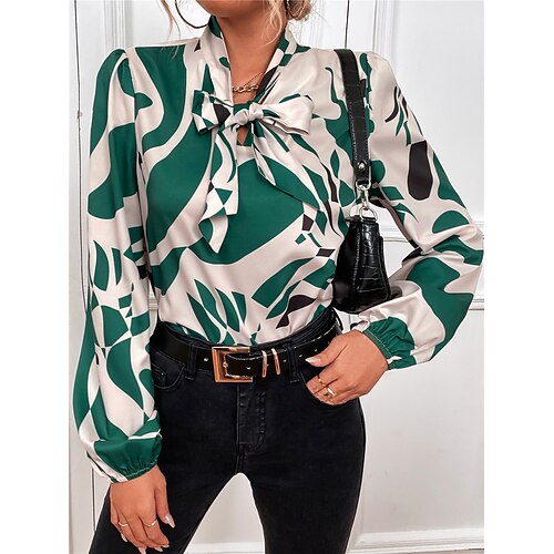 Women's Blouse Shirt Green Pink Brown Leopard Heart Lace up Print Long Sleeve Daily Weekend Streetwear Casual V Neck Regular S / 3D Print
Women's Blouse Shirt Green Pink Brown Leopard Heart Lace up Print Long Sleeve Daily Weekend Streetwear Casual V Neck Regular S / 3D Print