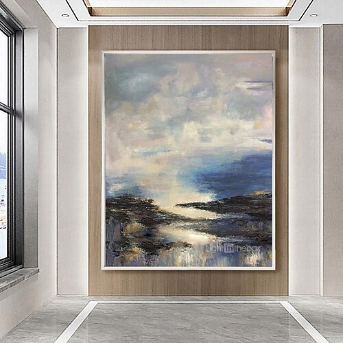 Handmade Oil Painting CanvasWall Art Decoration Abstract Knife Painting Landscape Blue For Home Decor Rolled Frameless Unstretched Painting
Handmade Oil Painting CanvasWall Art Decoration Abstract Knife Painting Landscape Blue For Home Decor Rolled Frameless Unstretched Painting