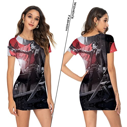 Inspired by Attack on Titan Eren Jaeger Cosplay Costume Cartoon 100% Polyester Pattern Harajuku Graphic Kawaii Dress For Women's
Inspired by Attack on Titan Eren Jaeger Cosplay Costume Cartoon 100% Polyester Pattern Harajuku Graphic Kawaii Dress For Women's