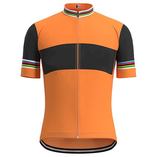 21Grams Men's Cycling Jersey Short Sleeve Bike Top with 3 Rear Pockets Mountain Bike MTB Road Bike Cycling Breathable Quick Dry Moisture Wicking Reflective Strips Orange Color Block Polyester Spandex
21Grams Men's Cycling Jersey Short Sleeve Bike Top with 3 Rear Pockets Mountain Bike MTB Road Bike Cycling Breathable Quick Dry Moisture Wicking Reflective Strips Orange Color Block Polyester Spandex