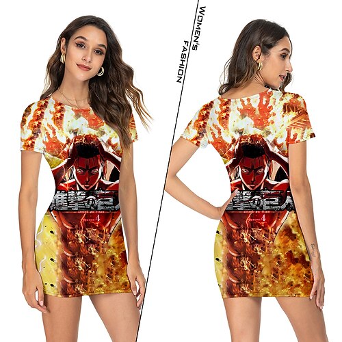 Inspired by Attack on Titan Eren Jaeger Cosplay Costume Cartoon 100% Polyester Pattern Harajuku Graphic Kawaii Dress For Women's
Inspired by Attack on Titan Eren Jaeger Cosplay Costume Cartoon 100% Polyester Pattern Harajuku Graphic Kawaii Dress For Women's