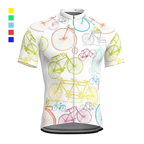 21Grams Men's Cycling Jersey Short Sleeve Bike Top with 3 Rear Pockets Mountain Bike MTB Road Bike Cycling Breathable Quick Dry Moisture Wicking Reflective Strips White Green Rosy Pink Graphic
21Grams Men's Cycling Jersey Short Sleeve Bike Top with 3 Rear Pockets Mountain Bike MTB Road Bike Cycling Breathable Quick Dry Moisture Wicking Reflective Strips White Green Rosy Pink Graphic