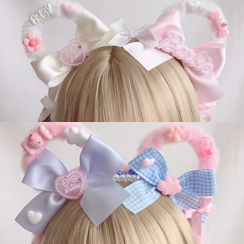 Lolita Cute Girl Heart Bow Knot Love Bear Ear Headband Sweet Pink Blue Lolita Headband
Lolita Cute Girl Heart Bow Knot Love Bear Ear Headband Sweet Pink Blue Lolita Headband