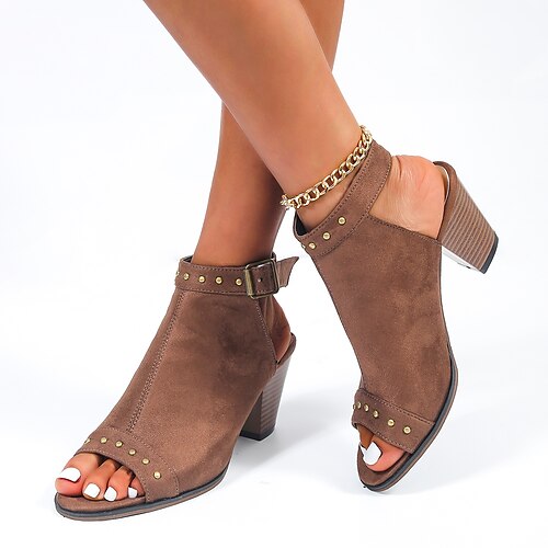 Women's Sandals Daily Sandals Boots Summer Boots Studded Sandals Summer Chunky Heel Peep Toe Casual Walking Shoes PU Leather Ankle Strap Leopard Black Rosy Pink
Women's Sandals Daily Sandals Boots Summer Boots Studded Sandals Summer Chunky Heel Peep Toe Casual Walking Shoes PU Leather Ankle Strap Leopard Black Rosy Pink