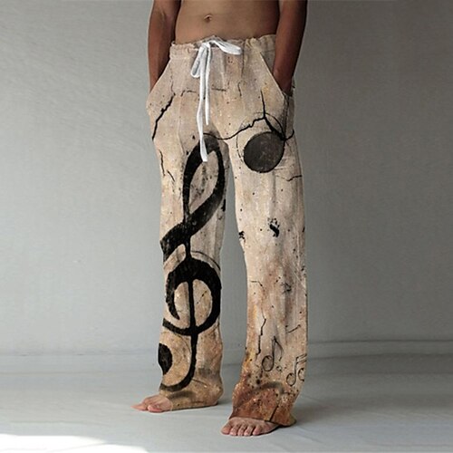 Men's Fashion Streetwear Straight Baggy Beach Pants 3D Print Elastic Drawstring Design Front Pocket Pants Casual Daily Graphic Prints Comfort Soft Mid Waist Khaki S M L XL XXL
Men's Fashion Streetwear Straight Baggy Beach Pants 3D Print Elastic Drawstring Design Front Pocket Pants Casual Daily Graphic Prints Comfort Soft Mid Waist Khaki S M L XL XXL
