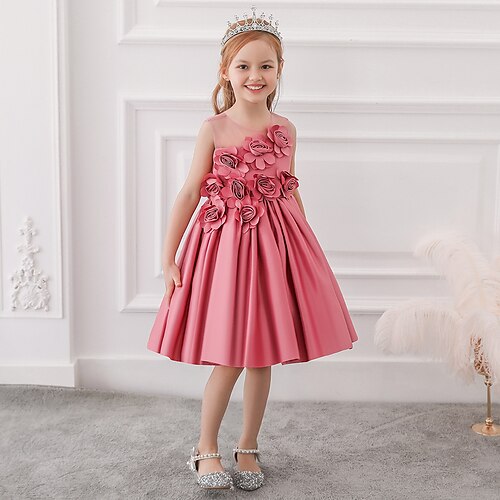Kids Girls' Dress Solid Color Party Dress Dress Party Sleeveless Princess Dress 3-10 Years Spring Green Pink Red
Kids Girls' Dress Solid Color Party Dress Dress Party Sleeveless Princess Dress 3-10 Years Spring Green Pink Red