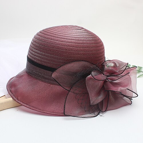Hats Polyester Bucket Hat Party / Evening Holiday Simple With Floral Headpiece Headwear
Hats Polyester Bucket Hat Party / Evening Holiday Simple With Floral Headpiece Headwear