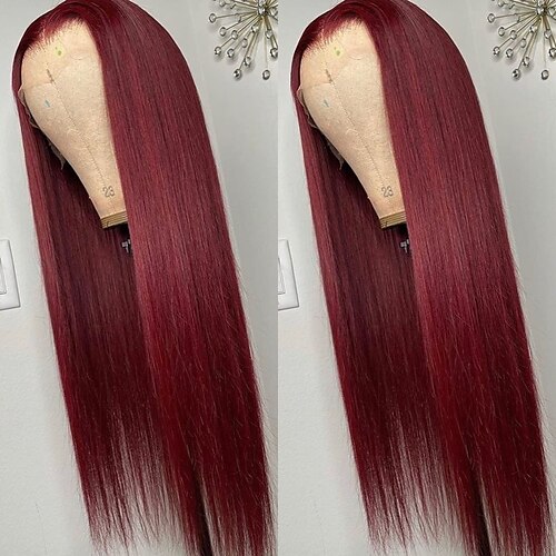 Synthetic Lace Wig Silky Straight Style 20 22 24 inch Wine Middle Part 132.5 lace front Wig Women's Wig Wine Red / Daily Wear
Synthetic Lace Wig Silky Straight Style 20 22 24 inch Wine Middle Part 132.5 lace front Wig Women's Wig Wine Red / Daily Wear