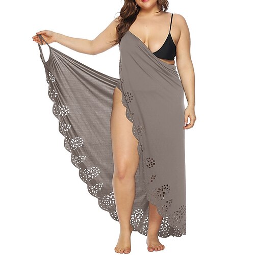 Women's Swimwear Cover Up Beach Dress Plus Size Swimsuit Open Back for Big Busts Hole Pure Color Black Rosy Pink Wine Khaki Bathing Suits New Vacation Fashion / Sexy / Modern
Women's Swimwear Cover Up Beach Dress Plus Size Swimsuit Open Back for Big Busts Hole Pure Color Black Rosy Pink Wine Khaki Bathing Suits New Vacation Fashion / Sexy / Modern