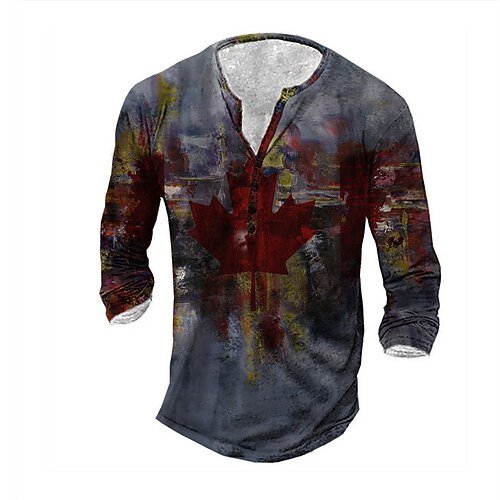 Men's T shirt Tee Henley Shirt Tee Graphic National Flag Henley Yellow Gray 3D Print Plus Size Outdoor Daily Long Sleeve Button-Down Print Clothing Apparel Basic Designer Casual Classic / Sports
Men's T shirt Tee Henley Shirt Tee Graphic National Flag Henley Yellow Gray 3D Print Plus Size Outdoor Daily Long Sleeve Button-Down Print Clothing Apparel Basic Designer Casual Classic / Sports