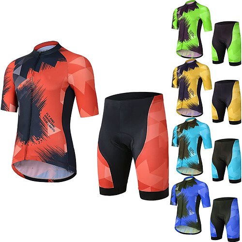21Grams Men's Cycling Jersey with Shorts Short Sleeve Mountain Bike MTB Road Bike Cycling Green Sky Blue Red Bike Clothing Suit 3D Pad Breathable Quick Dry Moisture Wicking Back Pocket Polyester
21Grams Men's Cycling Jersey with Shorts Short Sleeve Mountain Bike MTB Road Bike Cycling Green Sky Blue Red Bike Clothing Suit 3D Pad Breathable Quick Dry Moisture Wicking Back Pocket Polyester