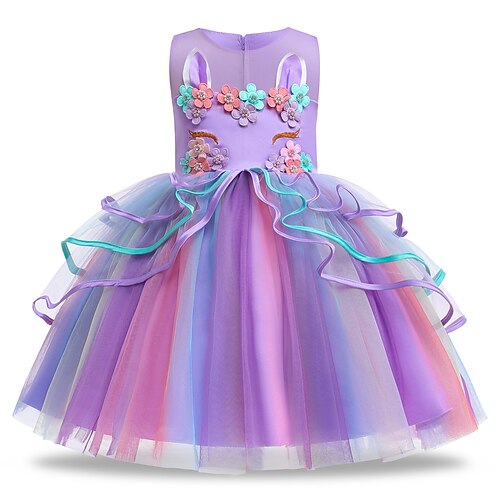 Kids Girls' Dress Unicorn Tulle Dress Knee-length Dress Party Beaded Sleeveless Cute Dress 3-10 Years Spring Purple Pink
Kids Girls' Dress Unicorn Tulle Dress Knee-length Dress Party Beaded Sleeveless Cute Dress 3-10 Years Spring Purple Pink