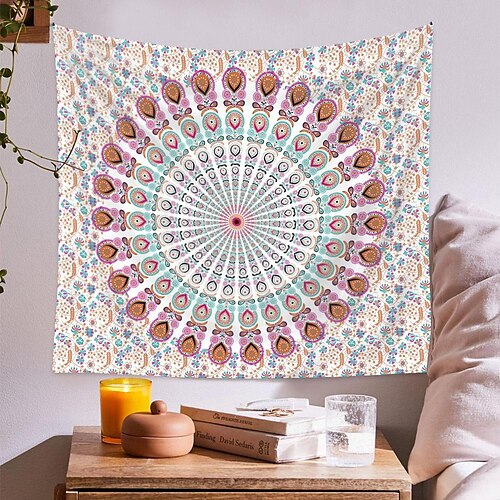 

Mandala Bohemian Wall Tapestry Art Decor Blanket Curtain Hanging Home Bedroom Living Room Dorm Decoration Boho Hippie Psychedelic Floral Flower Lotus Indian