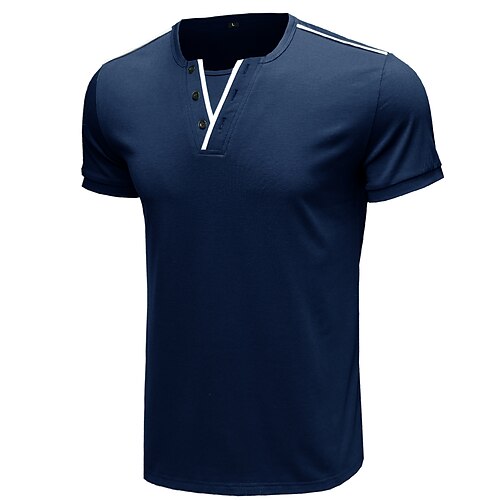 Men's T-shirt Sleeve Color Block V Neck Stard Summer Wine Red Blue White Black Gray
Men's T-shirt Sleeve Color Block V Neck Stard Summer Wine Red Blue White Black Gray