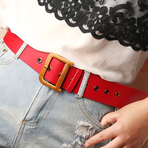 Women's Unisex PU Buckle Belt PU Leather Prong Buckle Eyelet Casual Classic Party Daily White Black Red Brown
Women's Unisex PU Buckle Belt PU Leather Prong Buckle Eyelet Casual Classic Party Daily White Black Red Brown